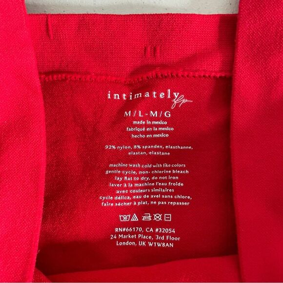 Intimately Free People Red Straight Lines Bralette Bra Size M/L New - Picture 15 of 16